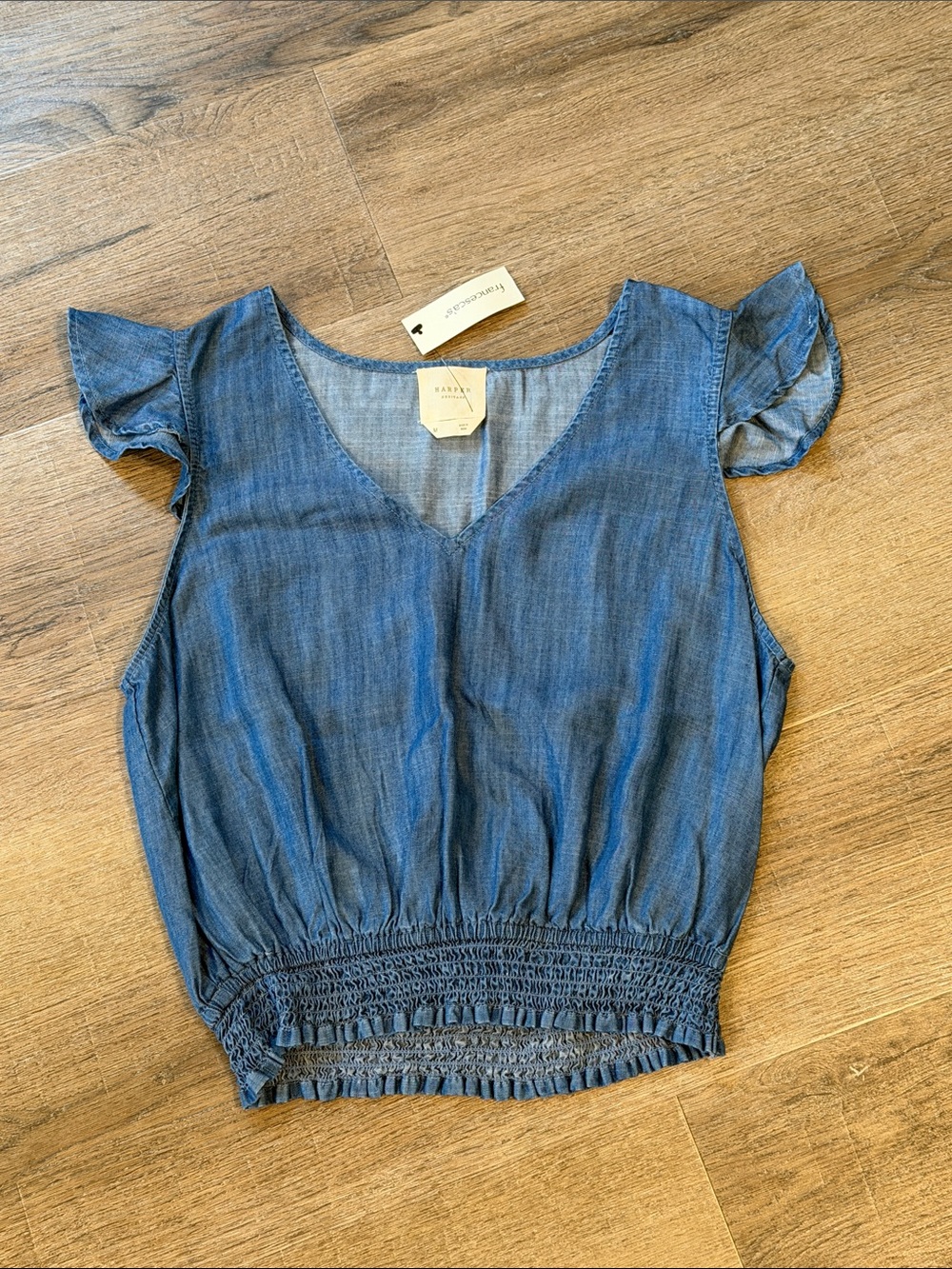 Francesca’s Denim V-Neck Tank